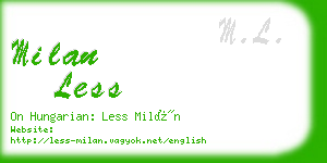 milan less business card